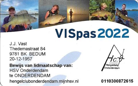 VISpas 2022 vanaf nu online beschikbaar