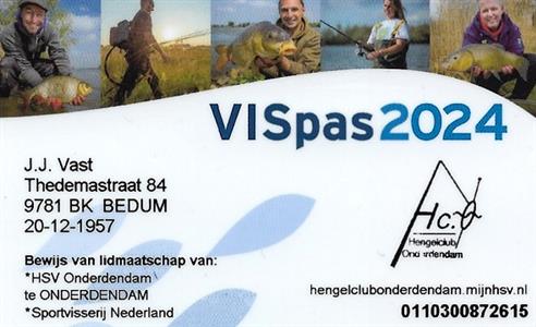 VISpas 2024 vanaf nu online beschikbaar